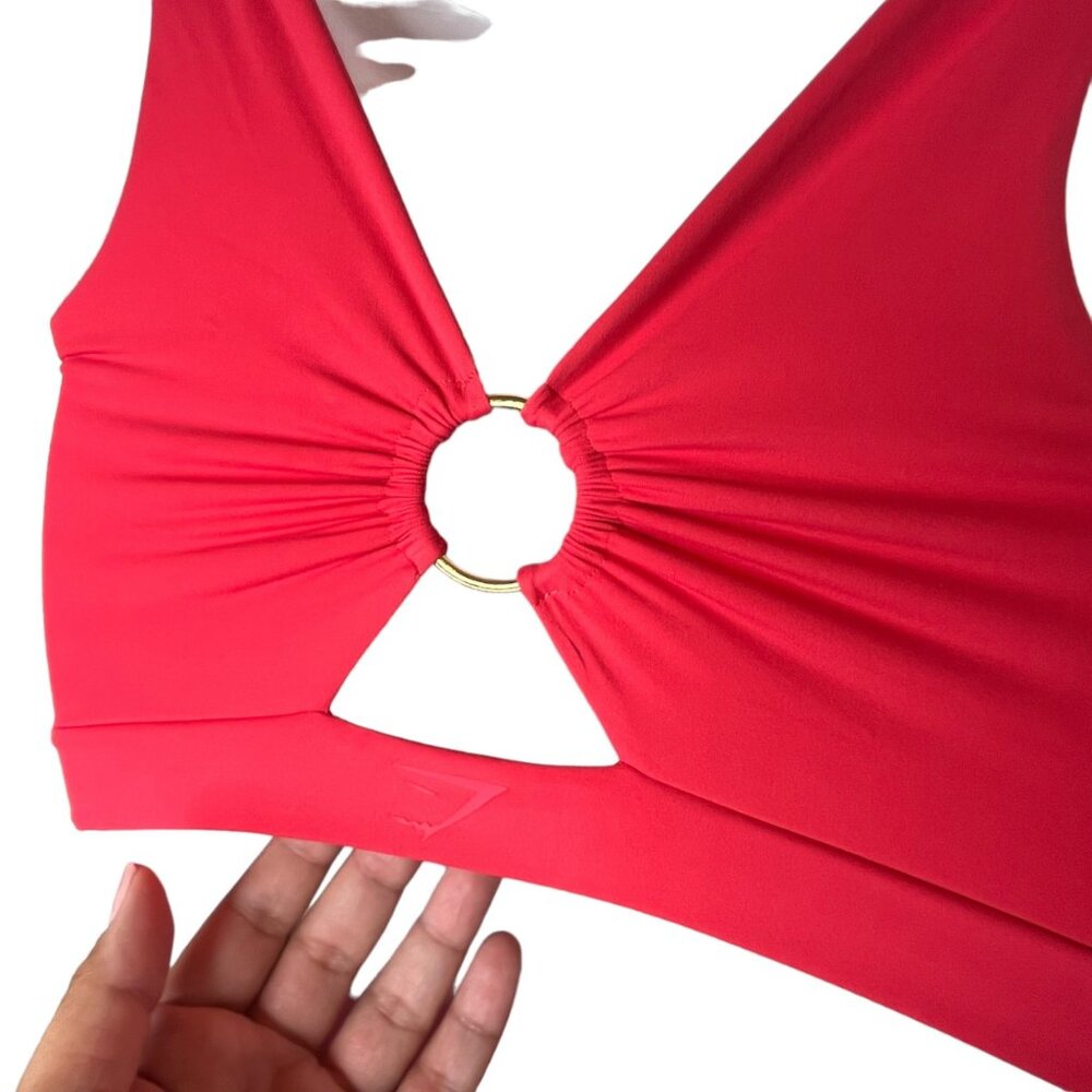 Whitney Simmons Gymshark  Coral pink Legging & Sports Bra Set With Gold Ring Bac - Picture 6 of 9